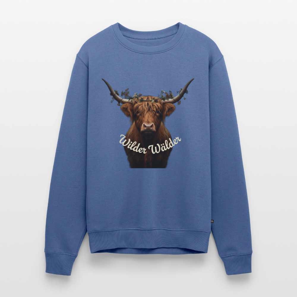 Wilder Wälder – Schwarzwald Highland Rind |  Männer Premium Pullover - Taubenblau