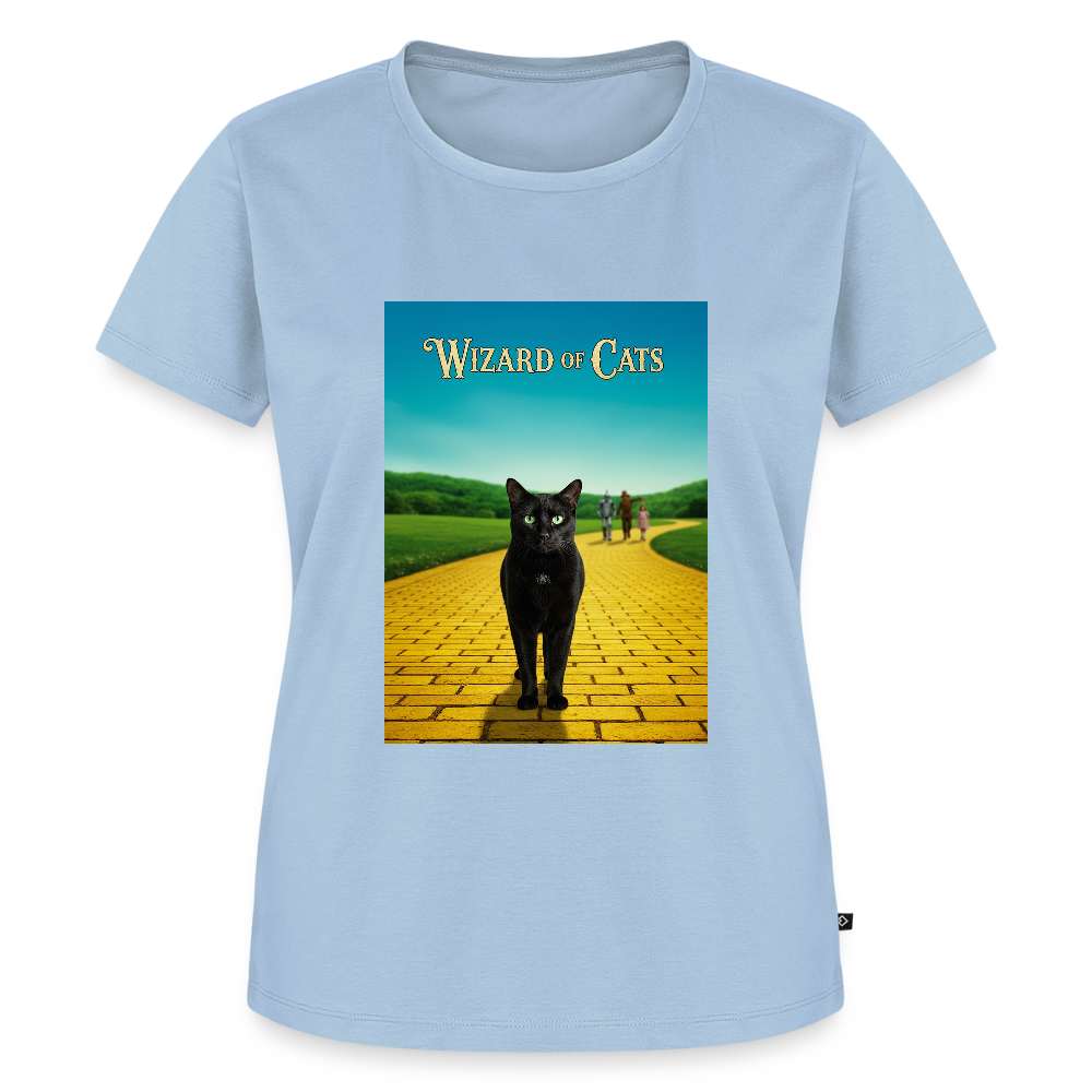 Wizard of Cats – Der gelbe Weg gehört Krümel | Frauen Premium T-Shirt - Hellblau
