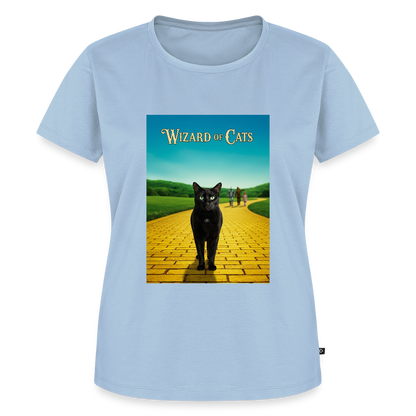Wizard of Cats – Der gelbe Weg gehört Krümel | Frauen Premium T-Shirt - Hellblau