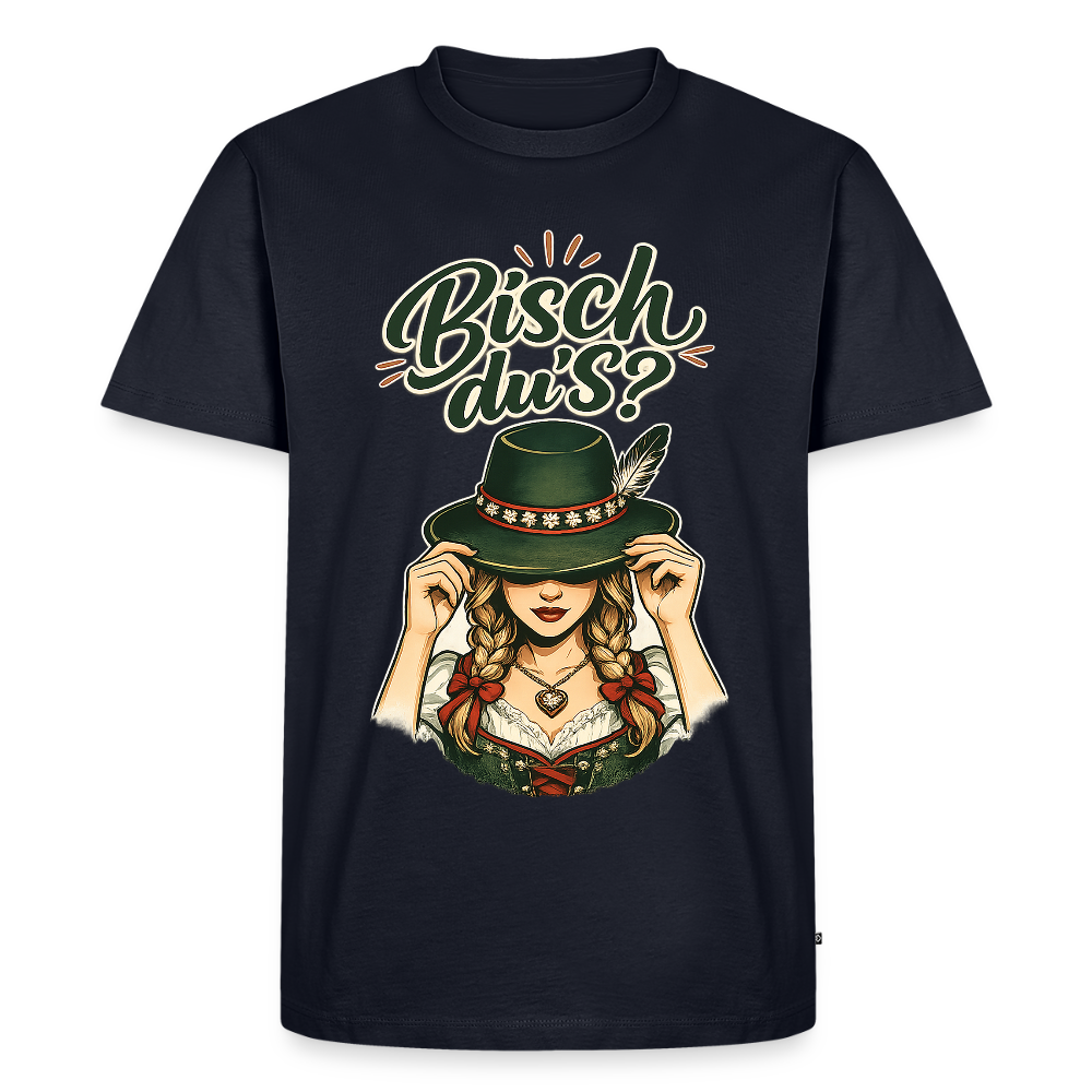 Bisch du’s? – Der Blick sagt alles | Männer Premium T-Shirt - Navy