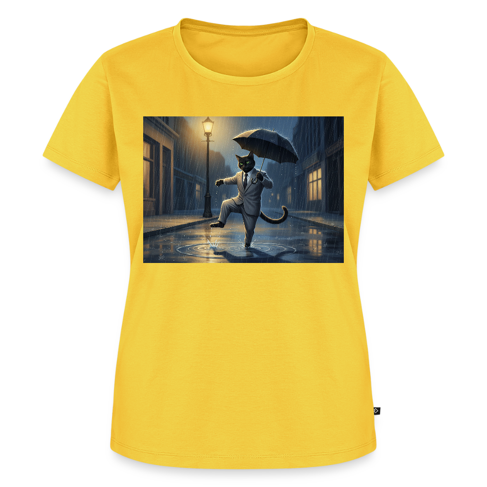 Krümel tanzt im Regen | Frauen Premium T-Shirt - Gelb