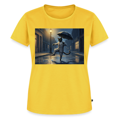Krümel tanzt im Regen | Frauen Premium T-Shirt - Gelb