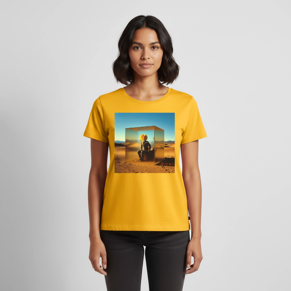 Gefühle unter Glas | Frauen Premium T-Shirt - Sonnengelb