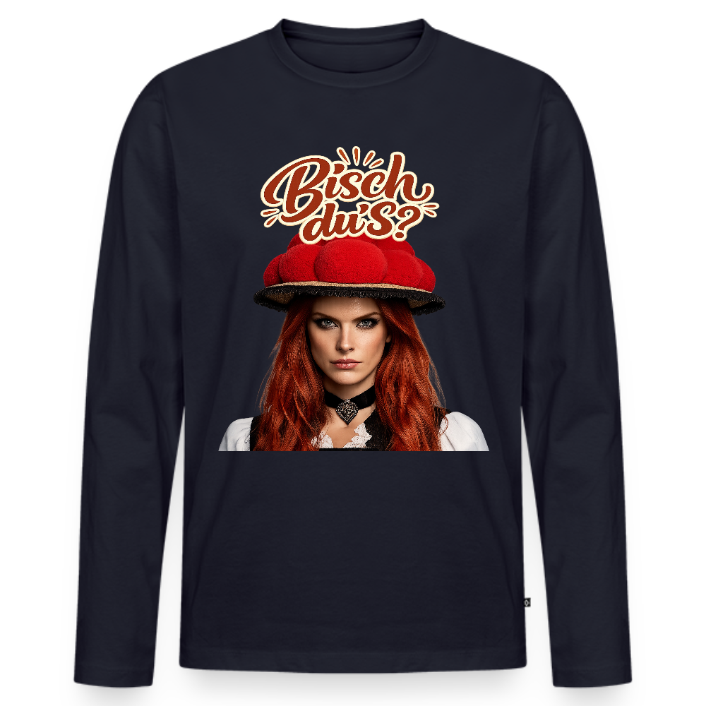 Bisch du’s? – Schwarzwaldmädel | Männer Premium Bio Langarmshirt - Navy