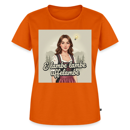 E Lambe, lambe, uffelambe – Alemannischer Geistesblitz | Frauen Premium T-Shirt - Orange 