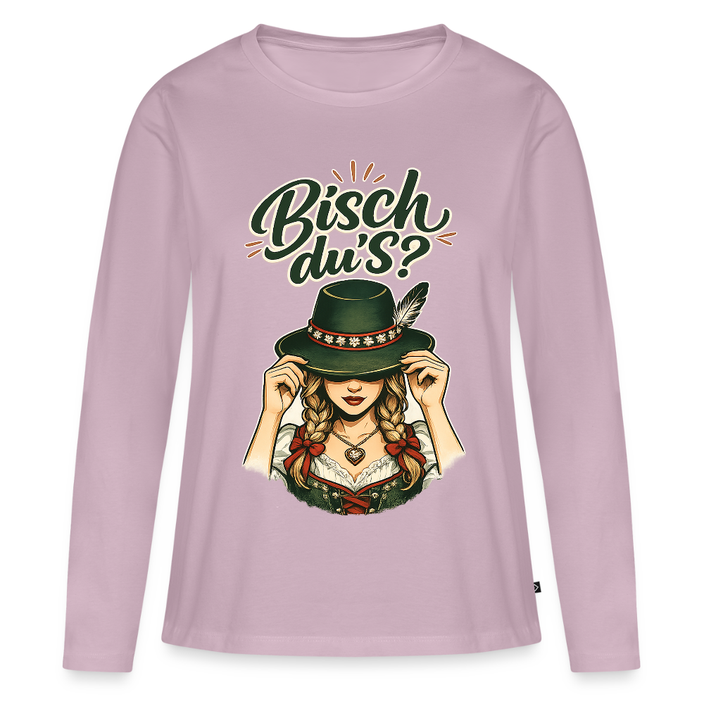 Bisch du’s? – Der Blick sagt alles | Frauen Premium Bio Langarmshirt - Altrosa