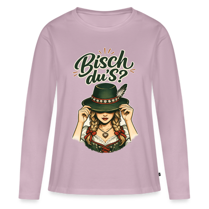 Bisch du’s? – Der Blick sagt alles | Frauen Premium Bio Langarmshirt - Altrosa
