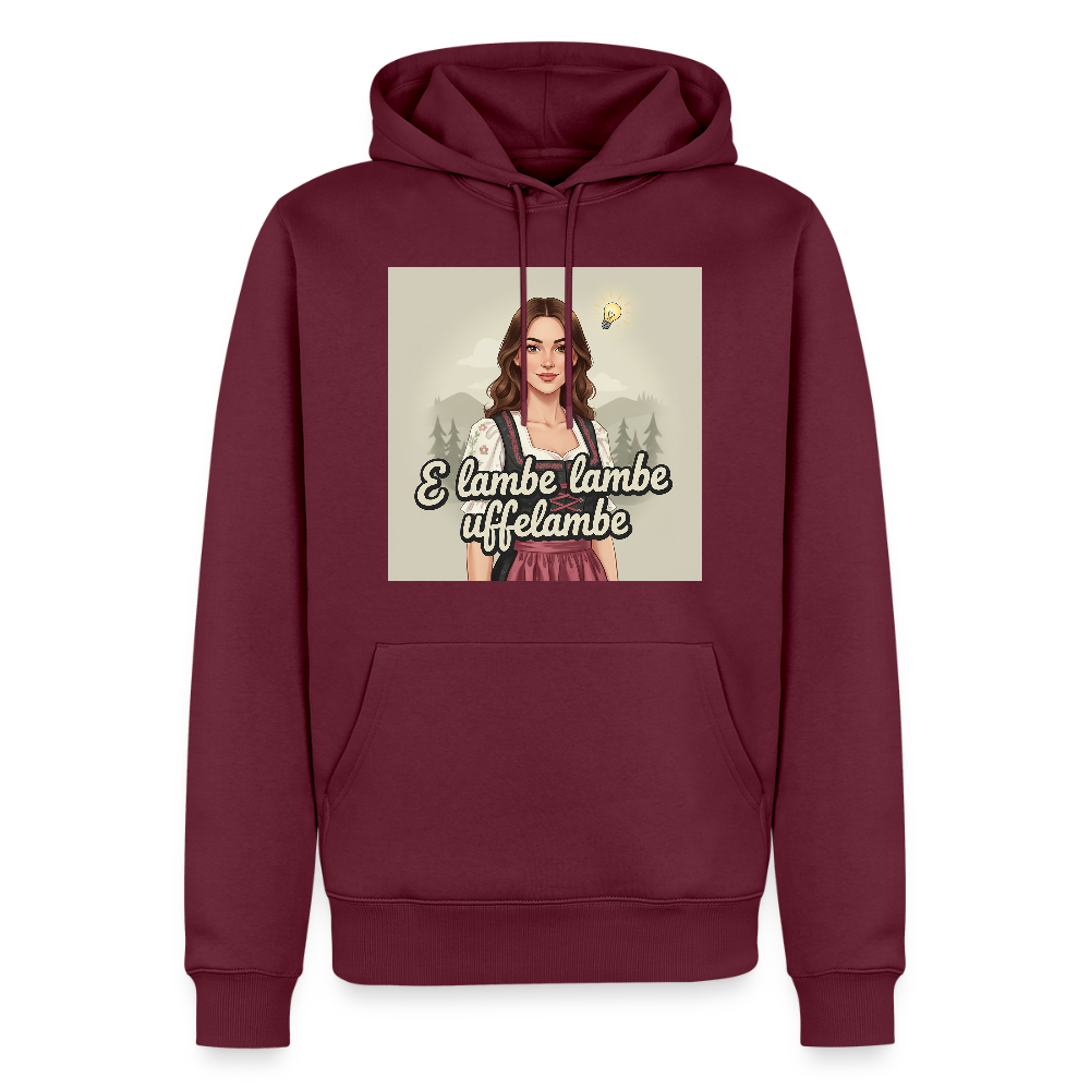 E Lambe, lambe, uffelambe – Alemannischer Geistesblitz | Männer Premium Hoodie - Burgunderrot
