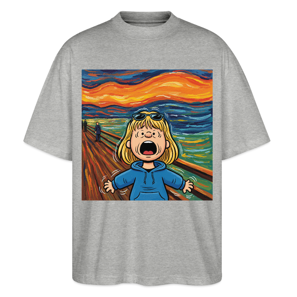 Der Schrei… manchmal bist du es selbst | Stanley/Stella Oversized Unisex Bio T-Shirt Blaster - Grau meliert