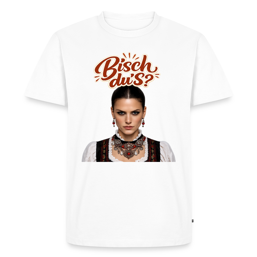 Schwarzwaldstolz – Sie weiß, wer sie isch | Männer Premium T-Shirt - Weiß