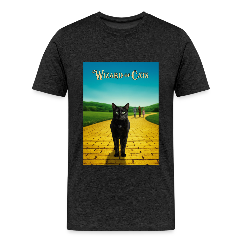 Wizard of Cats – Der gelbe Weg gehört Krümel | Männer Premium T-Shirt - Anthrazit