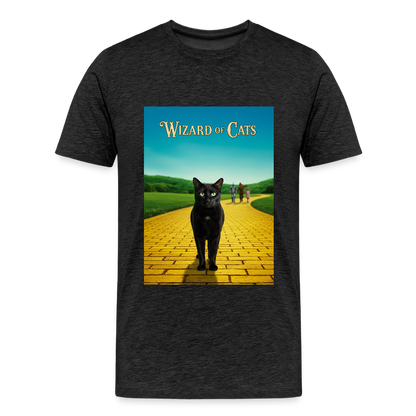 Wizard of Cats – Der gelbe Weg gehört Krümel | Männer Premium T-Shirt - Anthrazit
