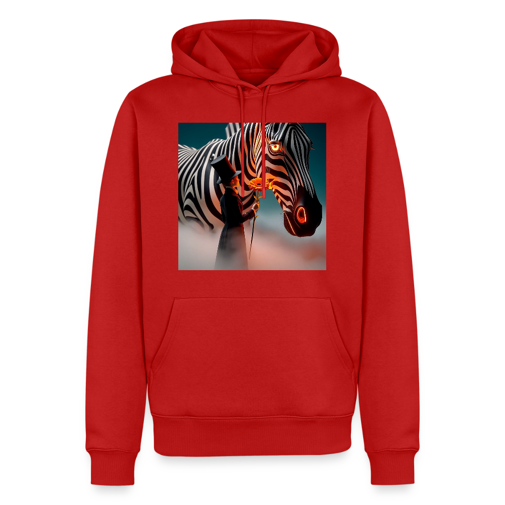 Blumen für ein Zebra | Männer Premium Hoodie - Rot