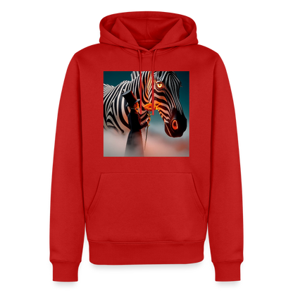 Blumen für ein Zebra | Männer Premium Hoodie - Rot