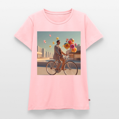 Fahrt ins Ungewisse (mit Blumen) | Frauen Premium T-Shirt - Rosa