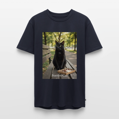 Forrest Cat – Krümel wartet | Männer Premium T-Shirt - Navy