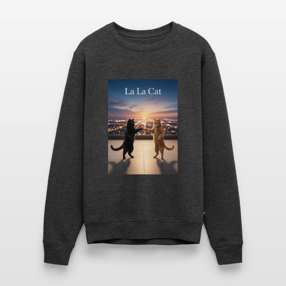 La La Cat – Tanz über den Dächern |  Männer Premium Pullover - Anthrazit meliert
