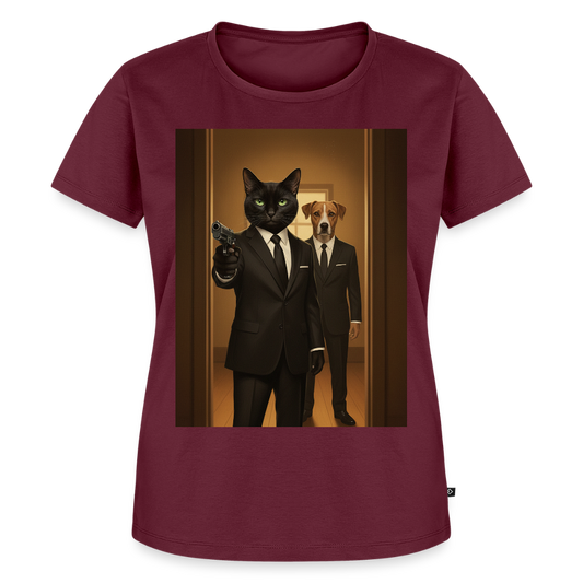 Krümel – Say Meow Again | Frauen Premium T-Shirt - Burgunderrot