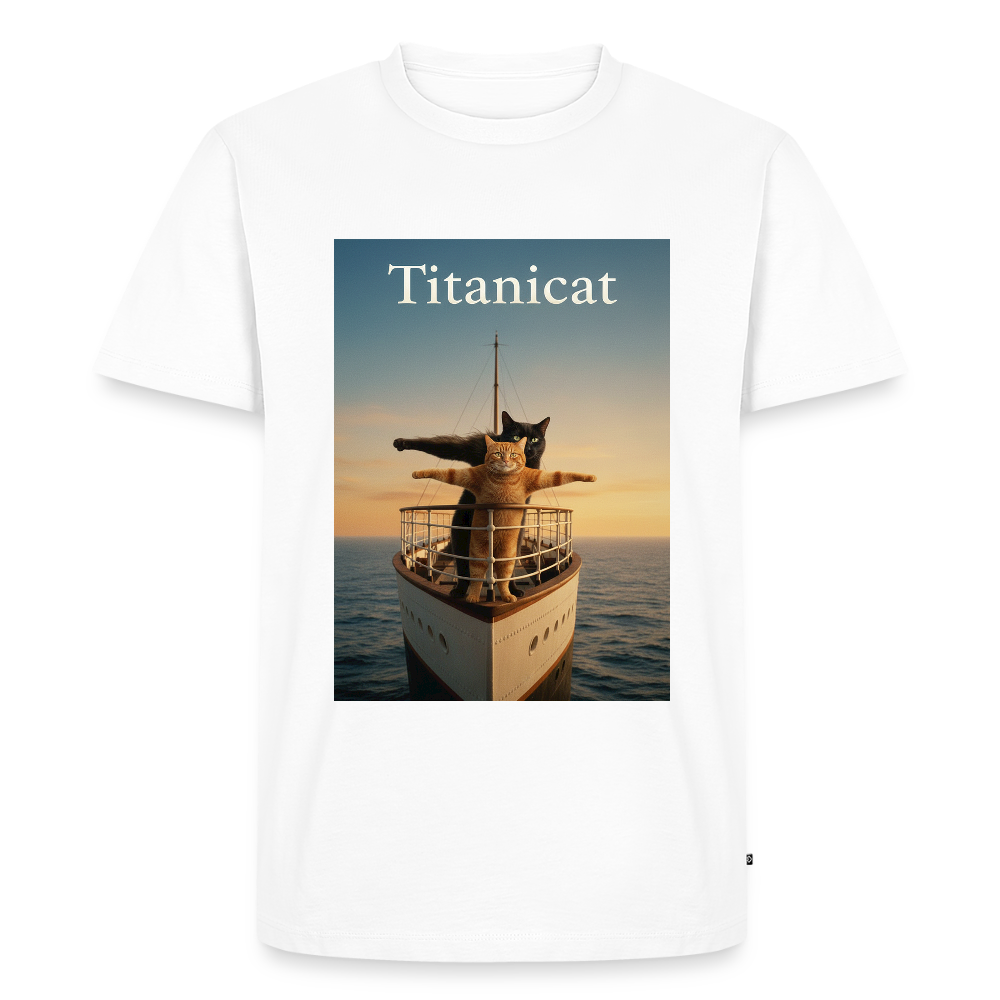 Titanicat – Ich bin der König der Kratzbäume | Männer Premium T-Shirt - Weiß