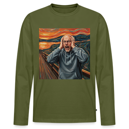Der Schrei… wenn es wirklich reicht | Männer Premium Bio Langarmshirt - Khaki