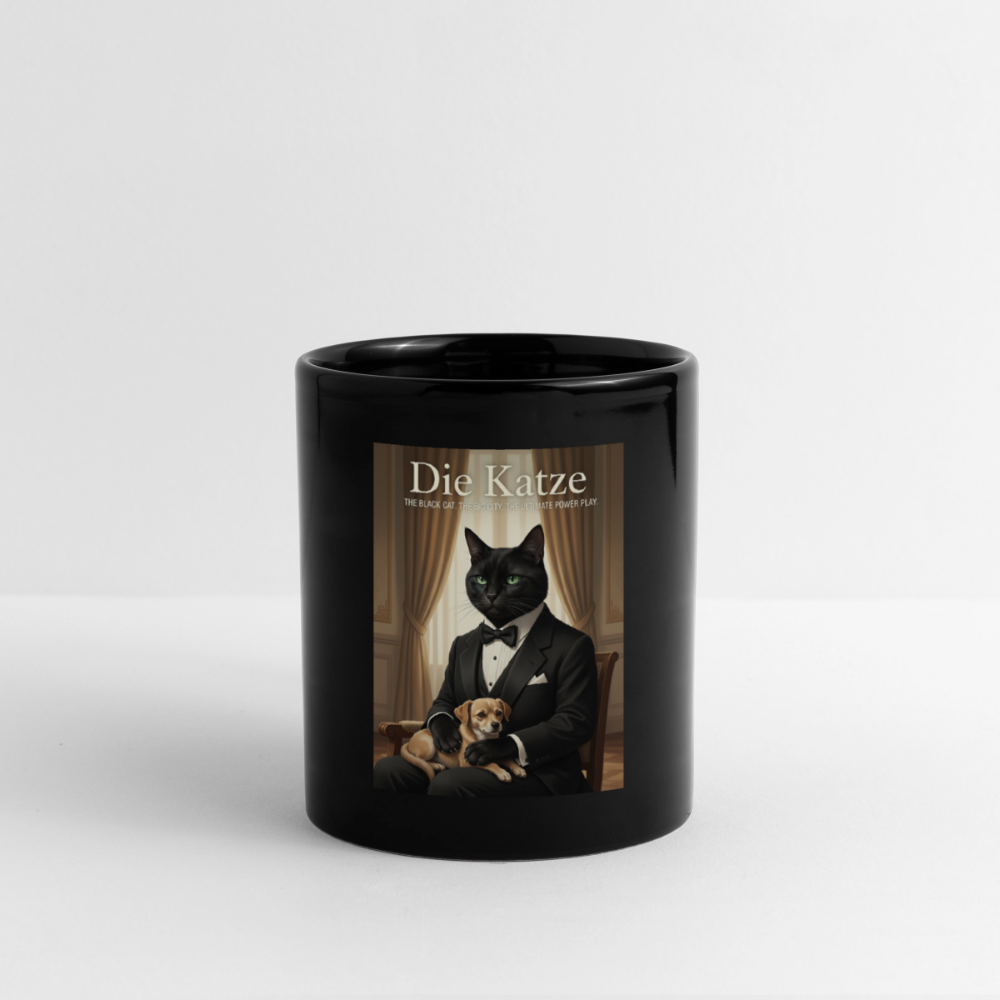 Die Katze – Krümel regelt das | Tasse einfarbig - Schwarz