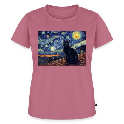 Sternennacht… aber die Katze denkt nach | Frauen Premium T-Shirt - Mauve