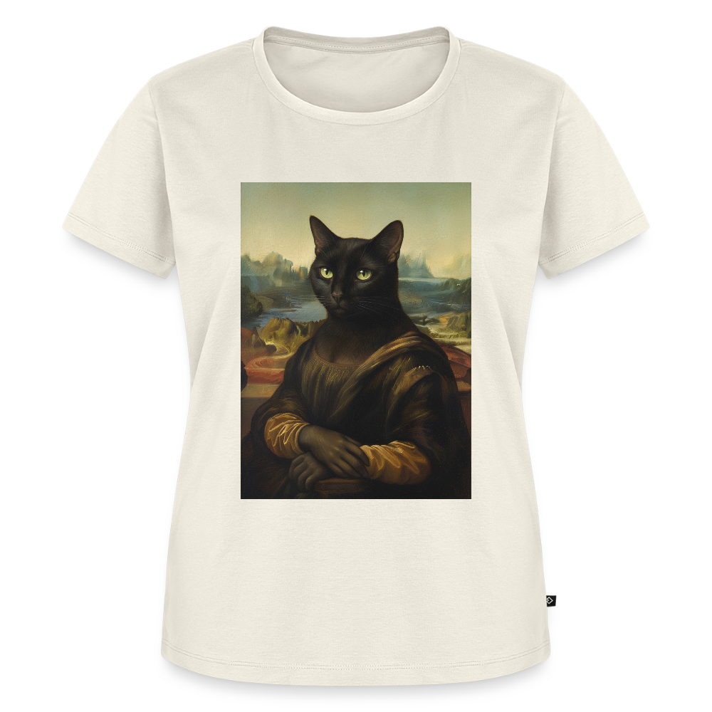 Mona Lisa… aber es ist eine Katze | Frauen Premium T-Shirt - Naturweiß