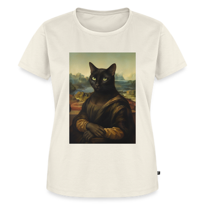 Mona Lisa… aber es ist eine Katze | Frauen Premium T-Shirt - Naturweiß