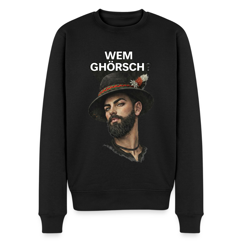 Wem ghörsch? – Alemannische Klärung |  Männer Premium Pullover - Schwarz
