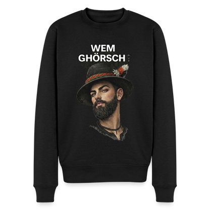 Wem ghörsch? – Alemannische Klärung |  Männer Premium Pullover - Schwarz