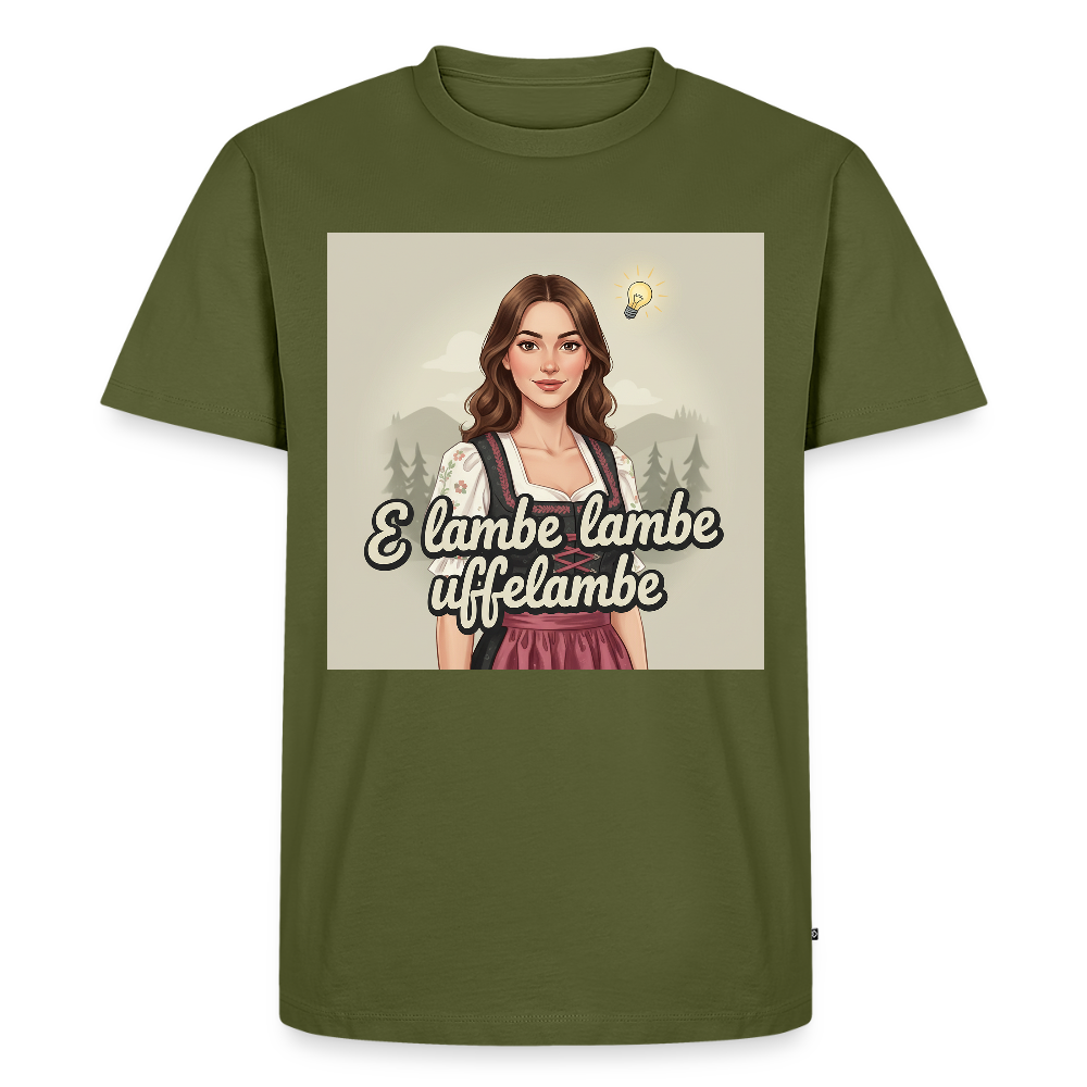 E Lambe, lambe, uffelambe – Alemannischer Geistesblitz | Männer Premium T-Shirt - Khaki