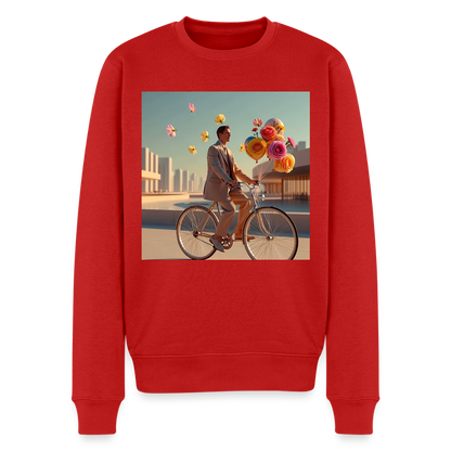 Fahrt ins Ungewisse (mit Blumen) |  Männer Premium Pullover - Rot
