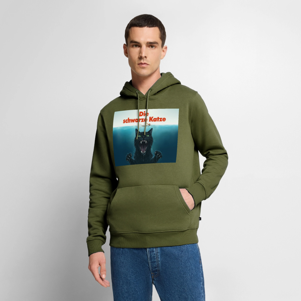 Die schwarze Katze - Krümel taucht auf | Männer Premium Hoodie - Khaki