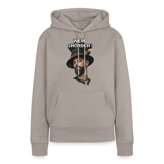 Wem ghörsch? – Alemannische Klärung | Frauen Premium Hoodie - Taupe