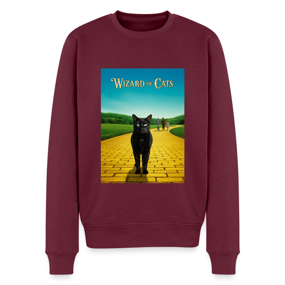 Wizard of Cats – Der gelbe Weg gehört Krümel |  Männer Premium Pullover - Burgunderrot