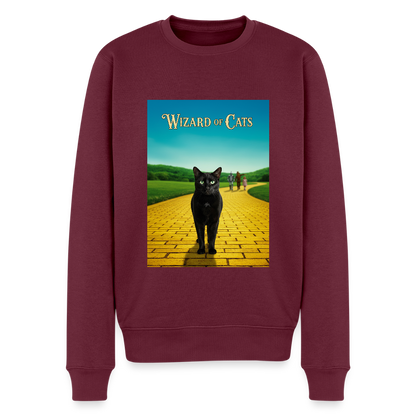 Wizard of Cats – Der gelbe Weg gehört Krümel |  Männer Premium Pullover - Burgunderrot