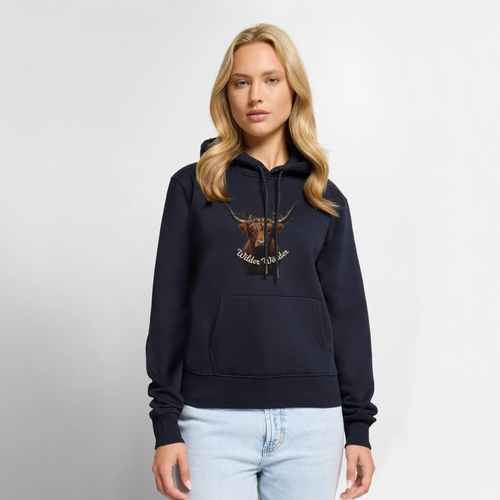 Wilder Wälder – Schwarzwald Highland Rind | Frauen Premium Hoodie - Navy
