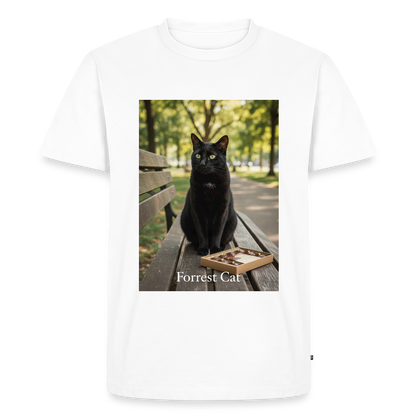 Forrest Cat – Krümel wartet | Männer Premium T-Shirt - Weiß