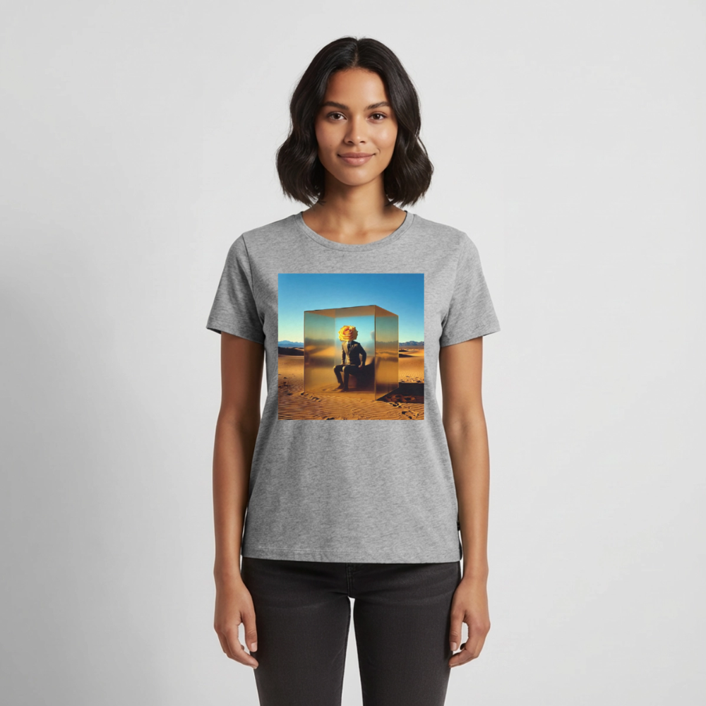 Gefühle unter Glas | Frauen Premium T-Shirt - Grau meliert