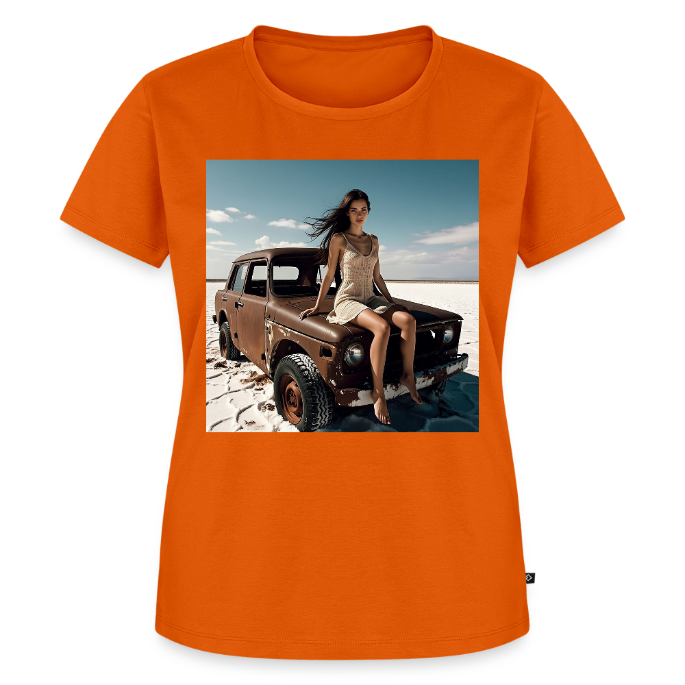 Warten auf irgendwas | Frauen Premium T-Shirt - Orange 