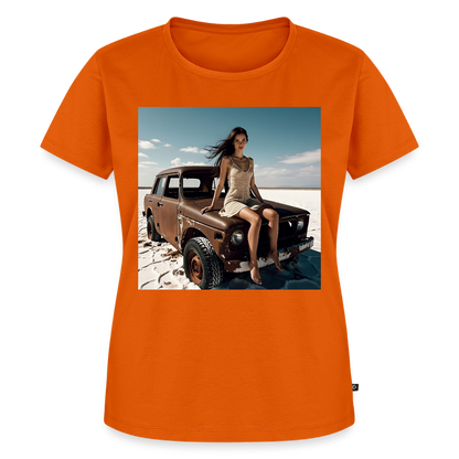 Warten auf irgendwas | Frauen Premium T-Shirt - Orange 