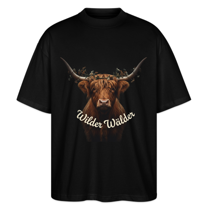 Wilder Wälder – Schwarzwald Highland Rind | Stanley/Stella Oversized Unisex Bio T-Shirt Blaster - Schwarz