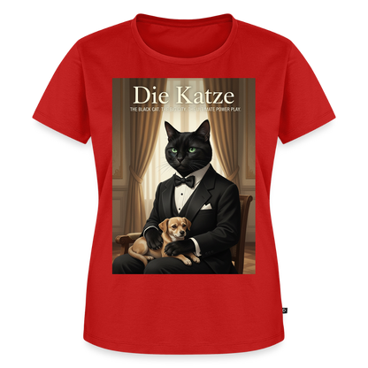 Die Katze – Krümel regelt das | Frauen Premium T-Shirt - Rot