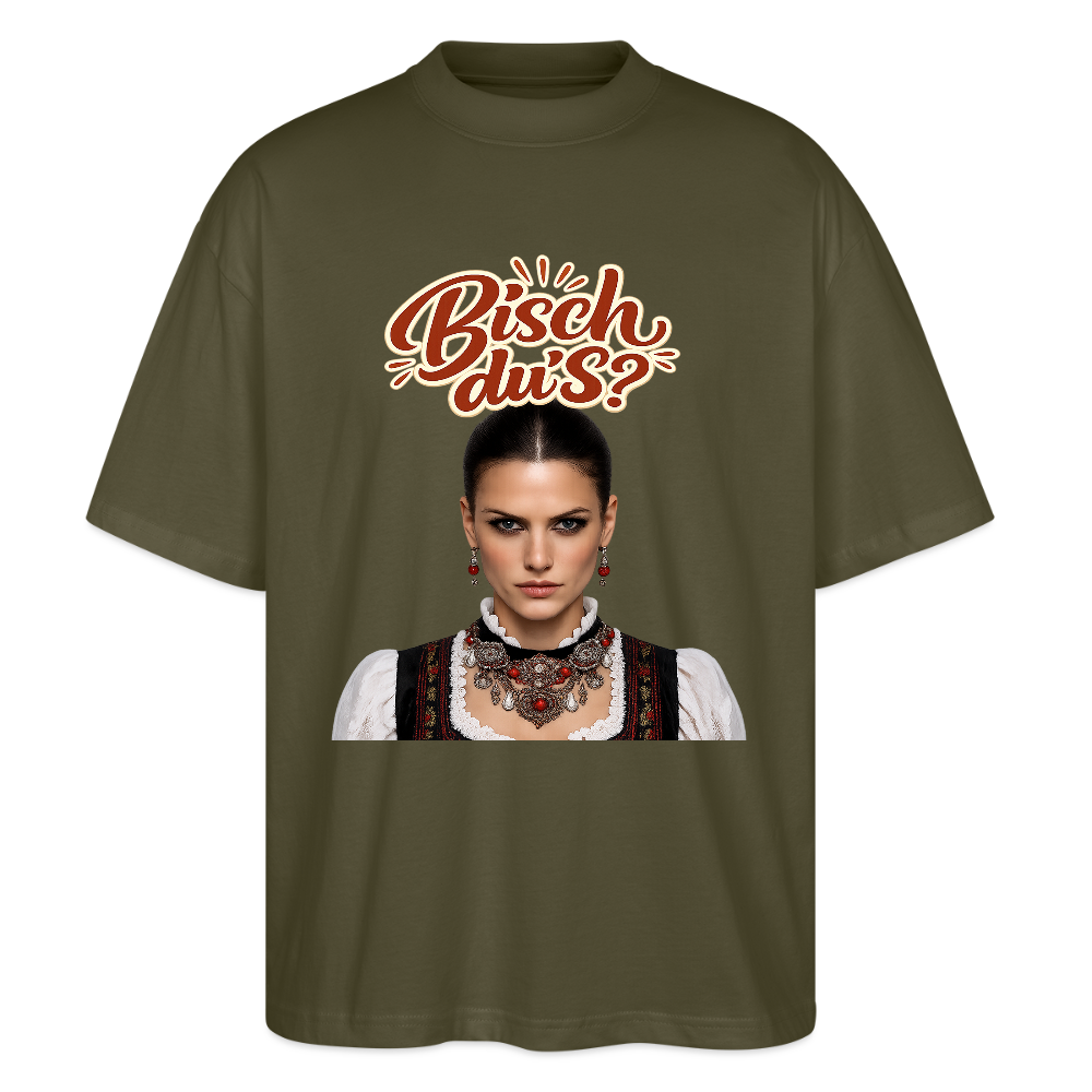 Schwarzwaldstolz – Sie weiß, wer sie isch | Stanley/Stella Oversized Unisex Bio T-Shirt Blaster - Khaki