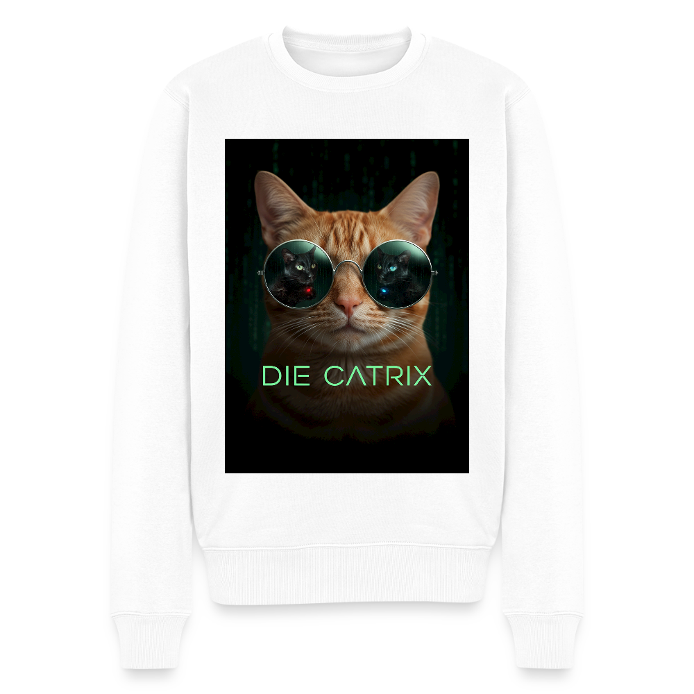 Die Catrix – Krümel erwacht |  Männer Premium Pullover - Weiß
