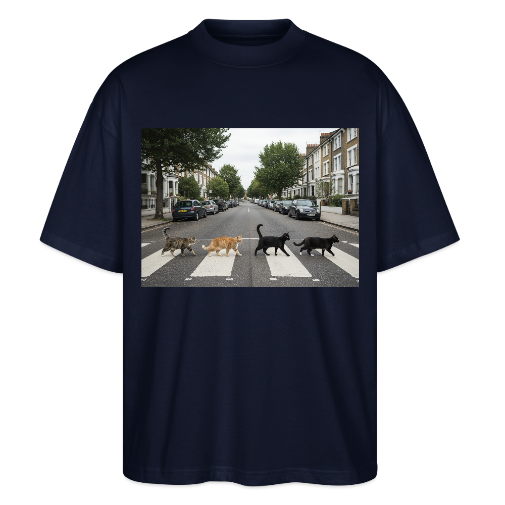 The Purrfect Crossing – Wir waren vor der Band da | Stanley/Stella Oversized Unisex Bio T-Shirt Blaster - Navy