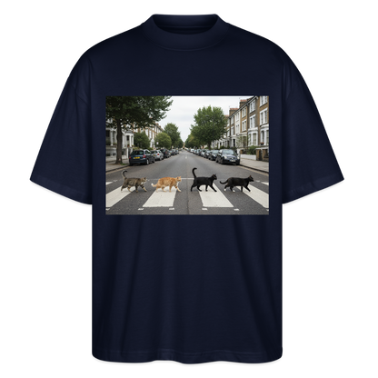 The Purrfect Crossing – Wir waren vor der Band da | Stanley/Stella Oversized Unisex Bio T-Shirt Blaster - Navy