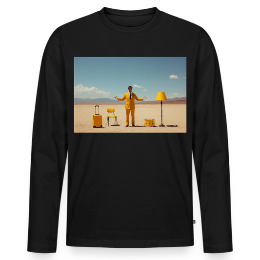 Alles im Griff (theoretisch) | Männer Premium Bio Langarmshirt - Schwarz