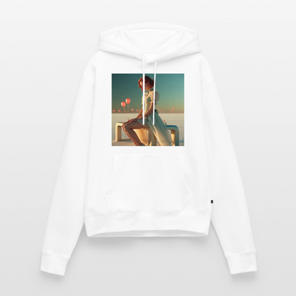 Leise Gedanken bei lauter Farben | Frauen Premium Hoodie - Weiß