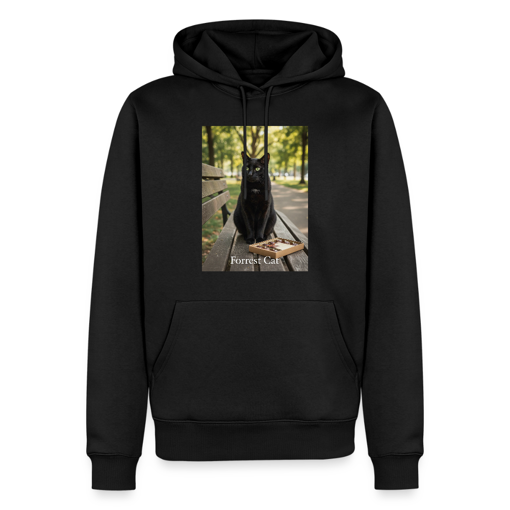 Forrest Cat – Krümel wartet | Männer Premium Hoodie - Schwarz